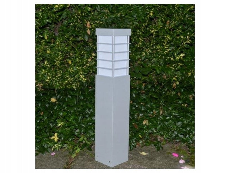 Kvadratinis apšvietimo stulpas Radex E27 55 cm pilkas