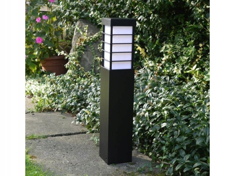 Kvadratinis apšvietimo stulpas Radex E27 55 cm pilkas