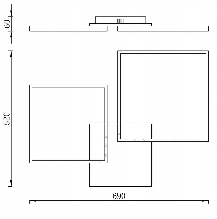 LED lubinis šviestuvas Wobako