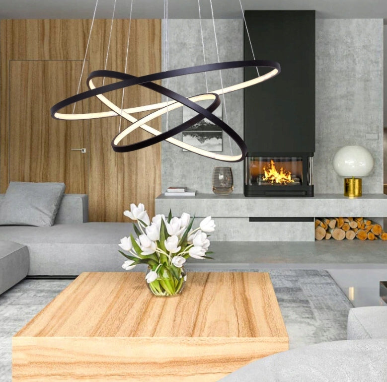 Pakabinamas šviestuvas SuperLED Ring 8168 juodas LED 11700lm