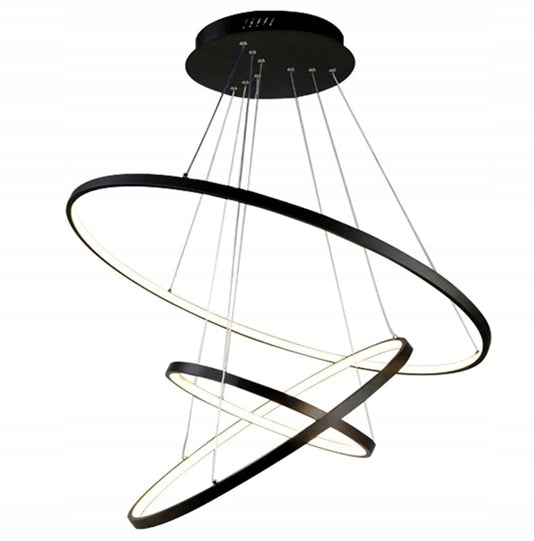 Pakabinamas šviestuvas SuperLED Ring 8168 juodas LED 11700lm