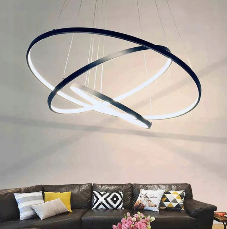 Pakabinamas šviestuvas SuperLED Ring 8168 juodas LED 11700lm