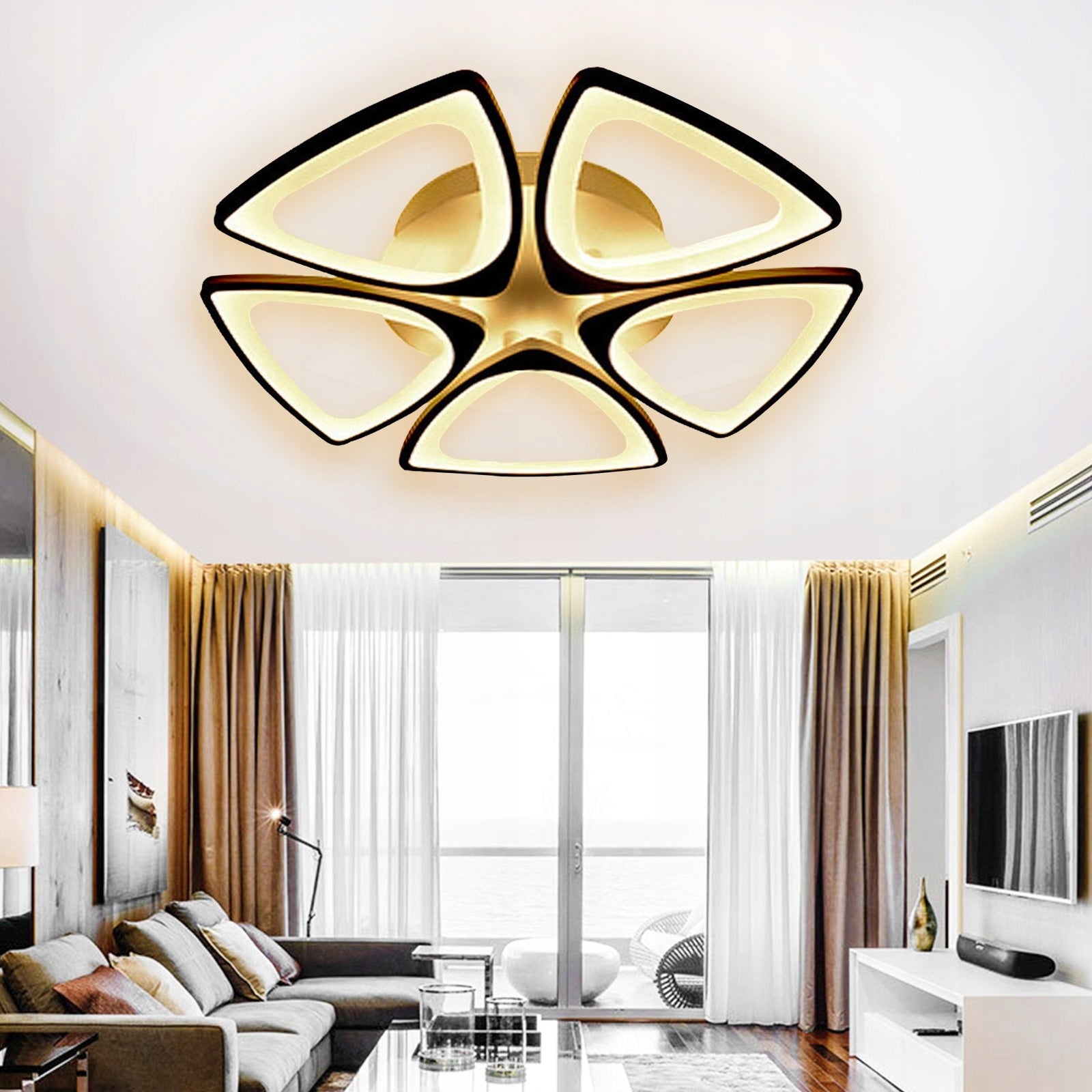 Modernus LED lubinis šviestuvas 54 W reguliuojamas