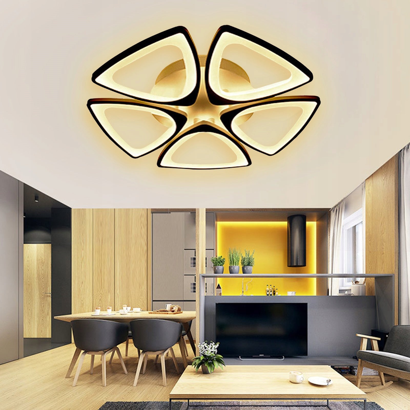 Modernus LED lubinis šviestuvas 54 W reguliuojamas