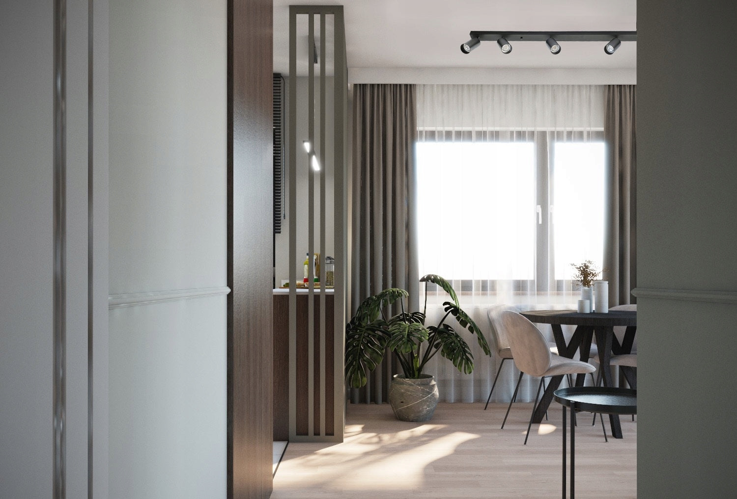 Stačiakampis lubų prožektorius Smart LED SM-124