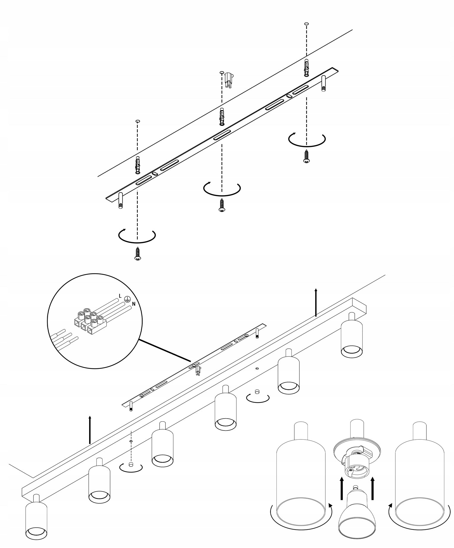 Stačiakampis lubų prožektorius Smart LED SM-124