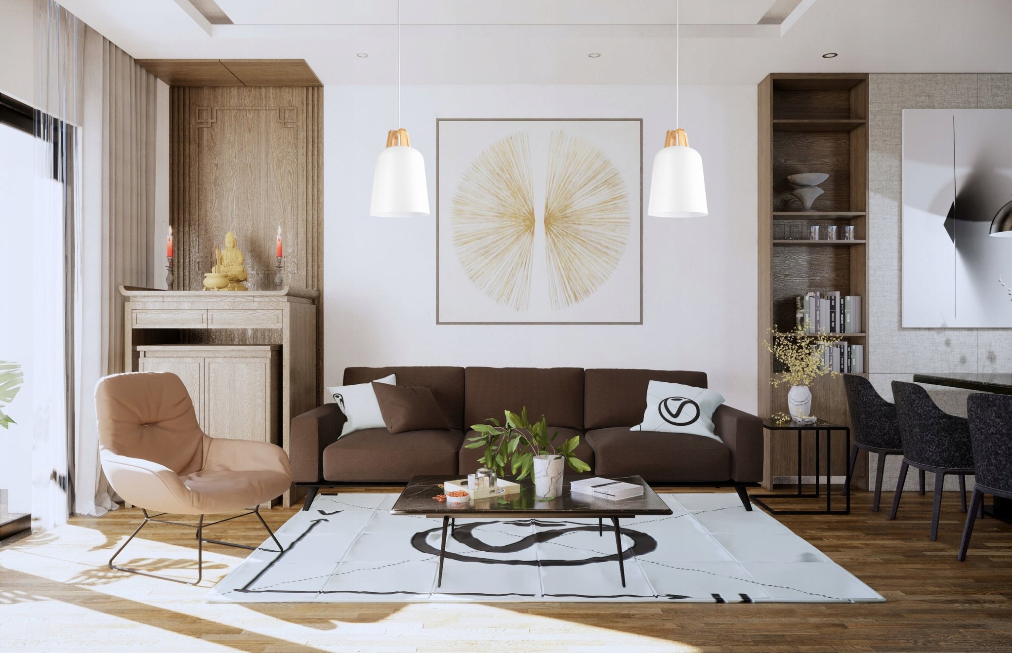 Pakabinamas šviestuvas SCANDI Wood