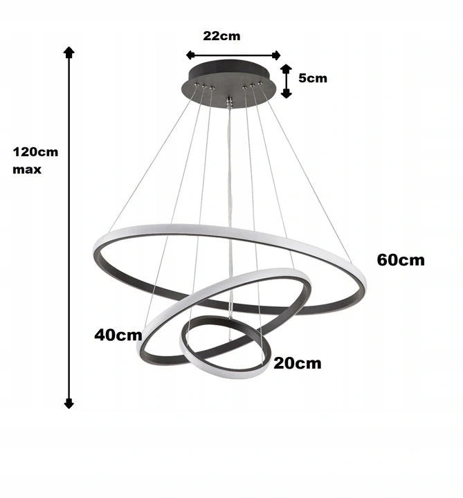 Krislamp Ring pakabinamas šviestuvas su integruotu baltu LED šaltiniu