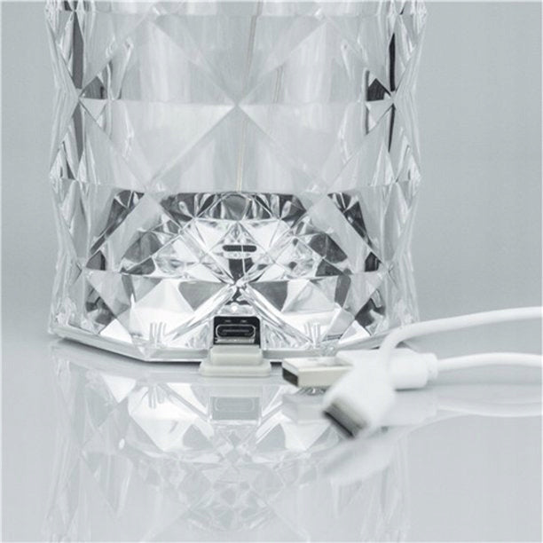 LED krištolo stalinė lempa RGB