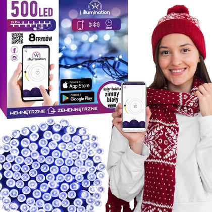 500LED Kalėdinė girlianda valdoma telefonu