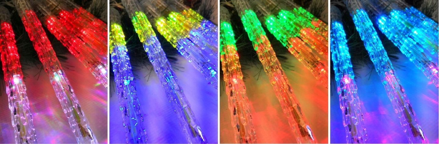 RGB besikeičiančios spalvos kalėdinė dekoracija - varvekliai