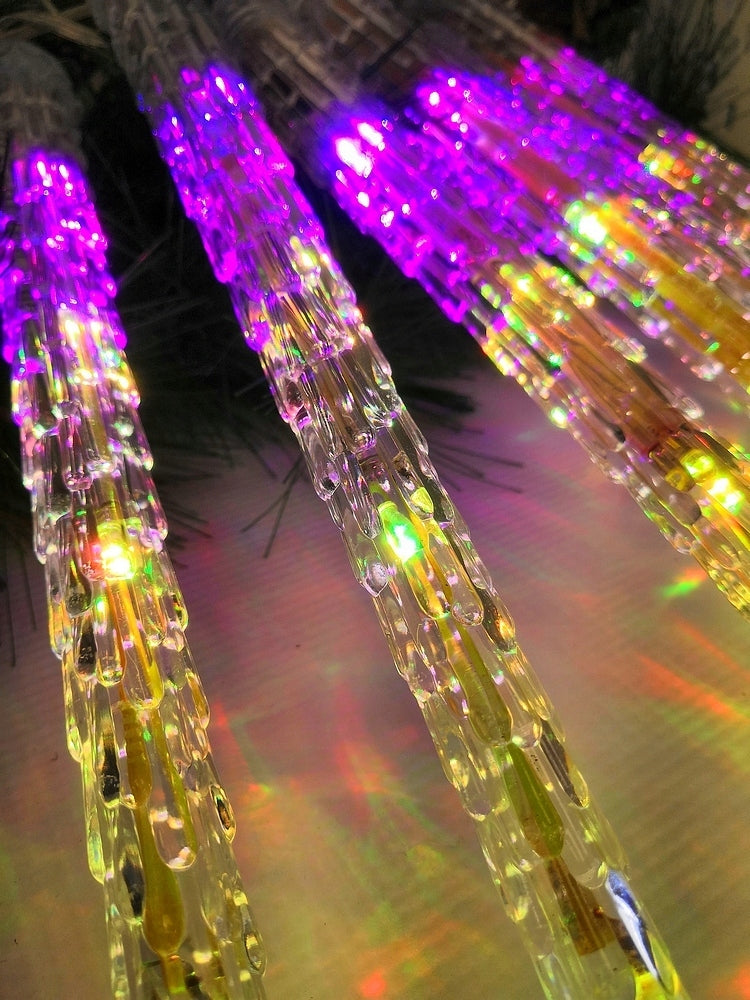 RGB besikeičiančios spalvos kalėdinė dekoracija - varvekliai