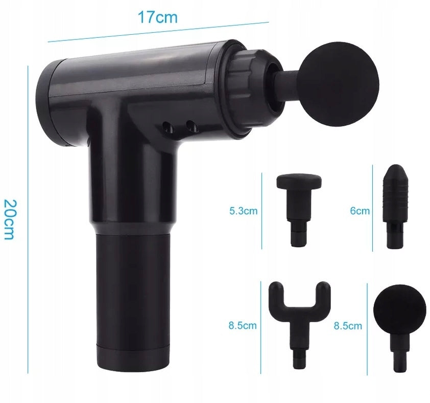 Kūno masažuoklis Shaxxz Massager Gun 3D Pro juodas 24W