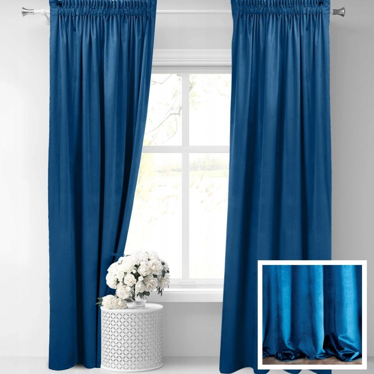 Minkšta Velvet naktinė užuolaida 140x270cm su kabliukais