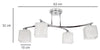 Pakabinamas šviestuvas Light Home Canis E27 4x60W