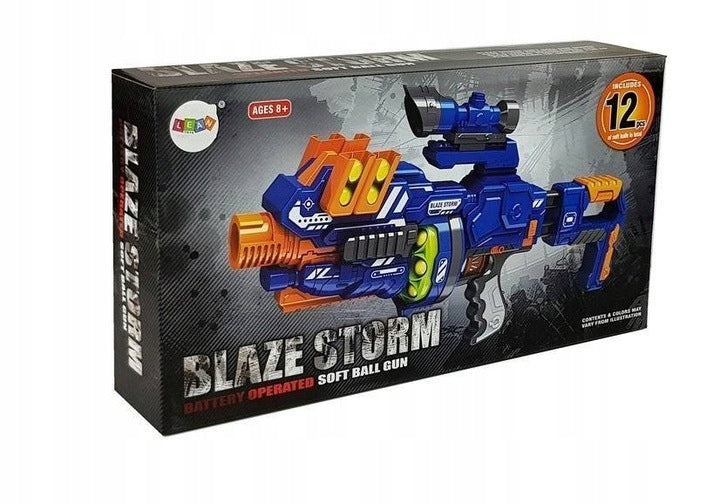 Žaislinis šautuvas su putplasčio kamuoliukais