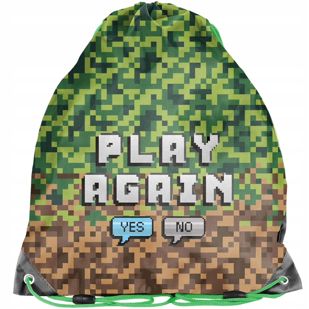 Mokyklinė kuprinė Minecraft Paso su priedais