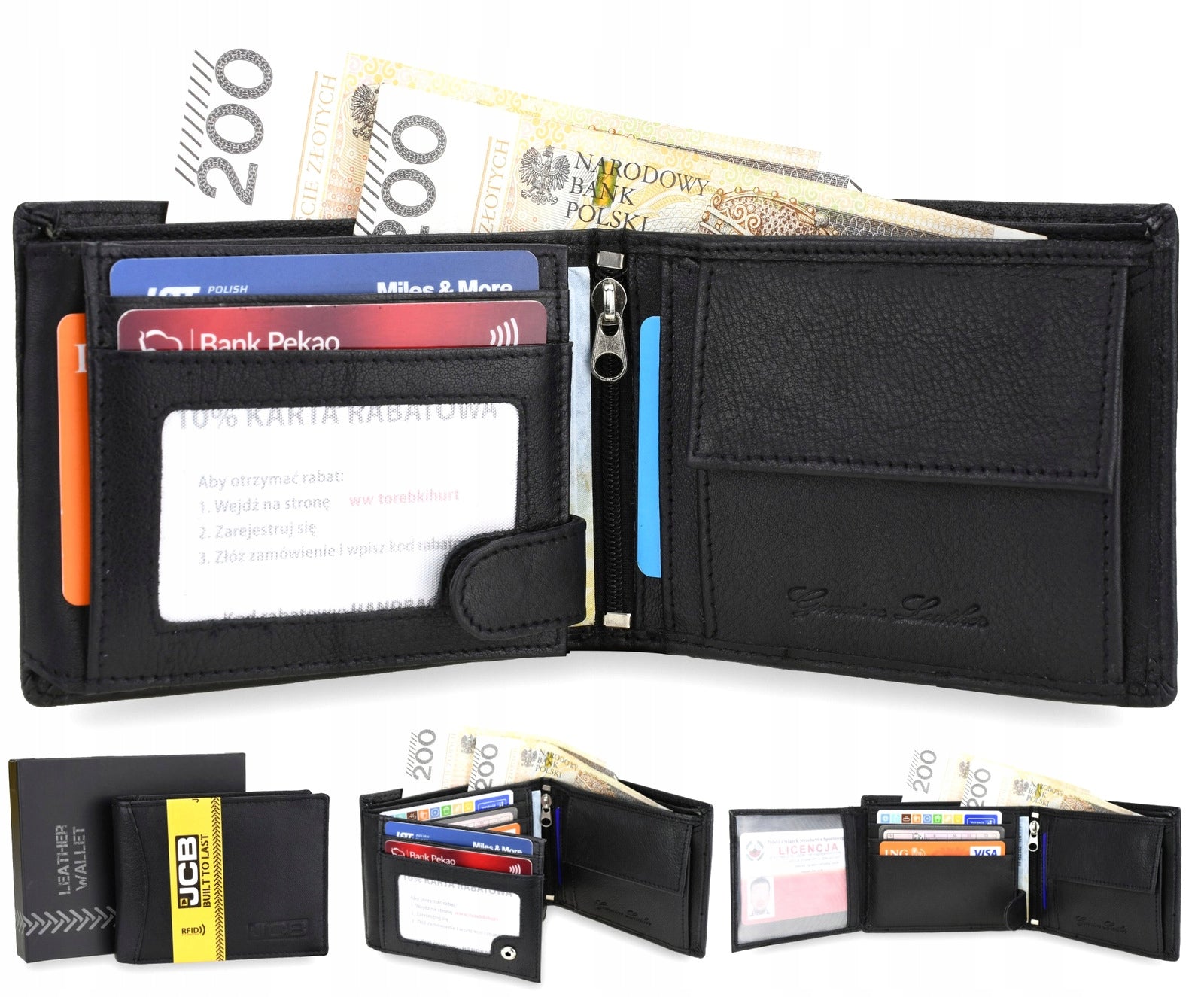 Vyriška odinė piniginė + dėžutė