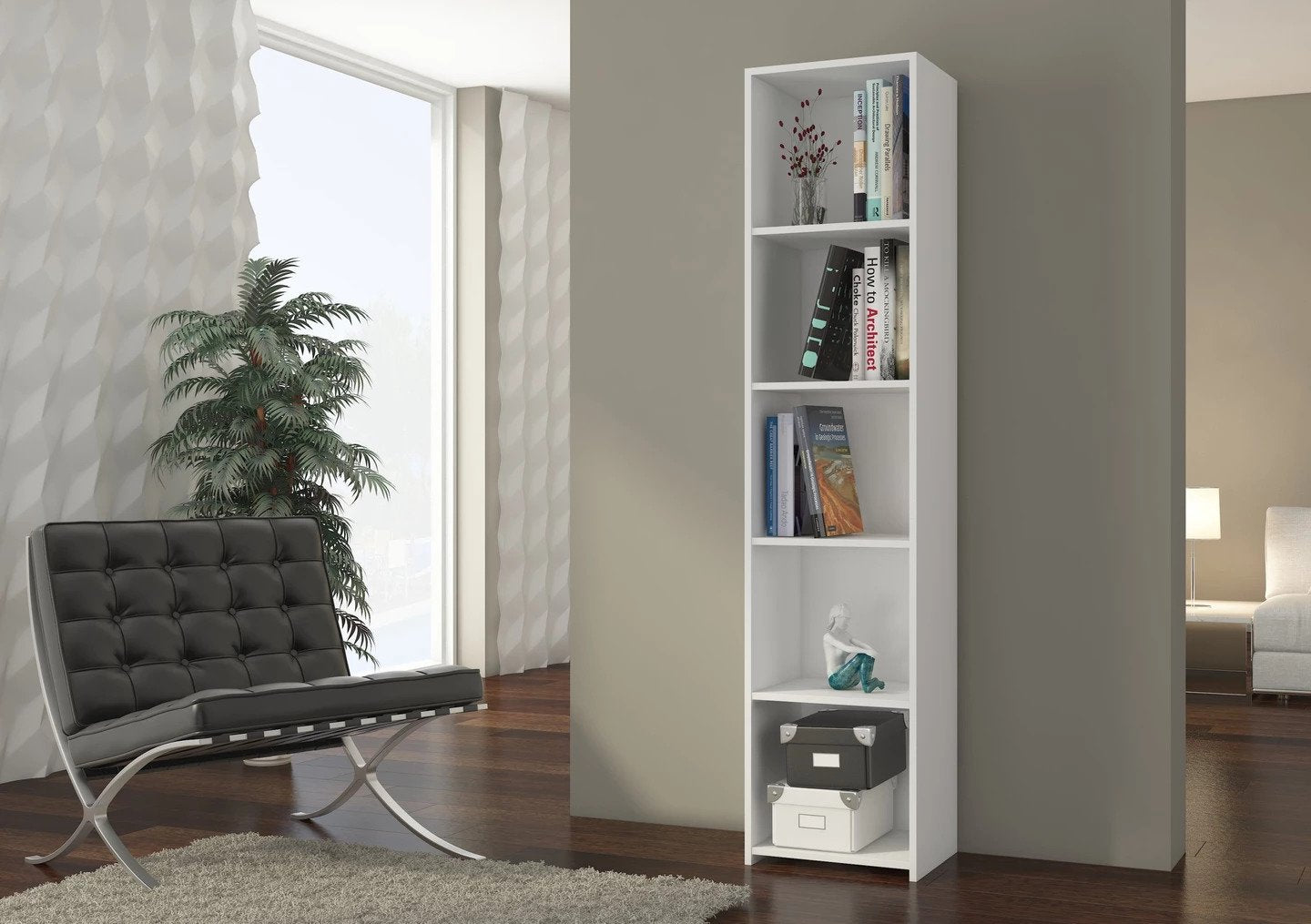 Knygų spinta Mobene Modern 40 cm x 180 cm x 30 cm