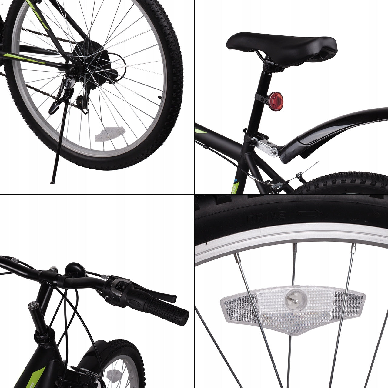 MTB dviratis MalTrack Quattro Yellow juodas 18