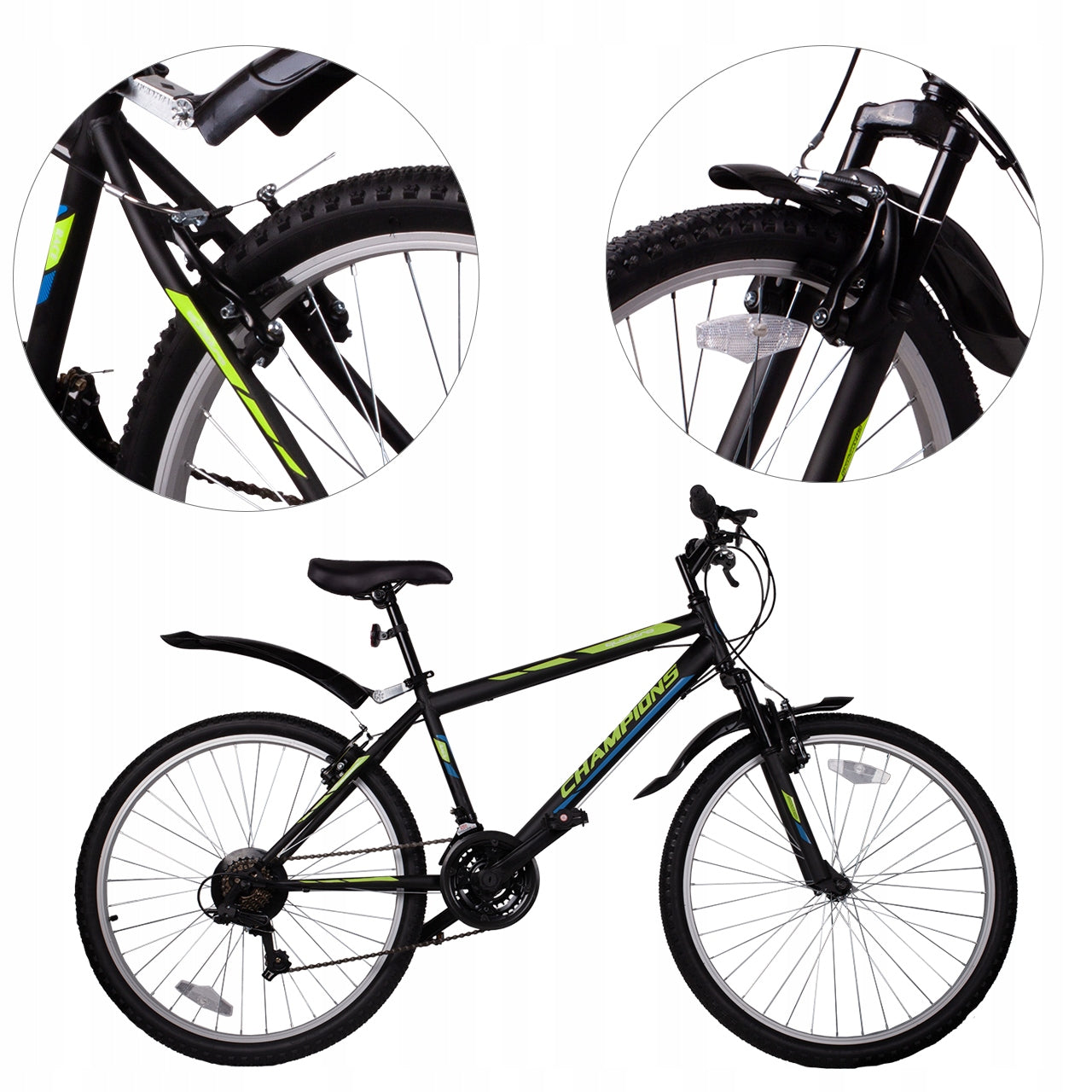 MTB dviratis MalTrack Quattro Yellow juodas 18