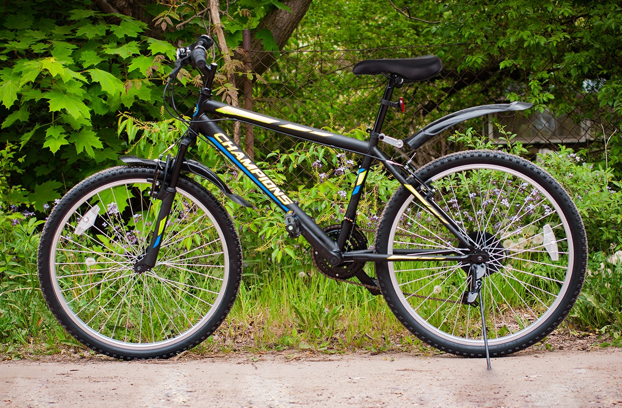 MTB dviratis MalTrack Quattro Yellow juodas 18