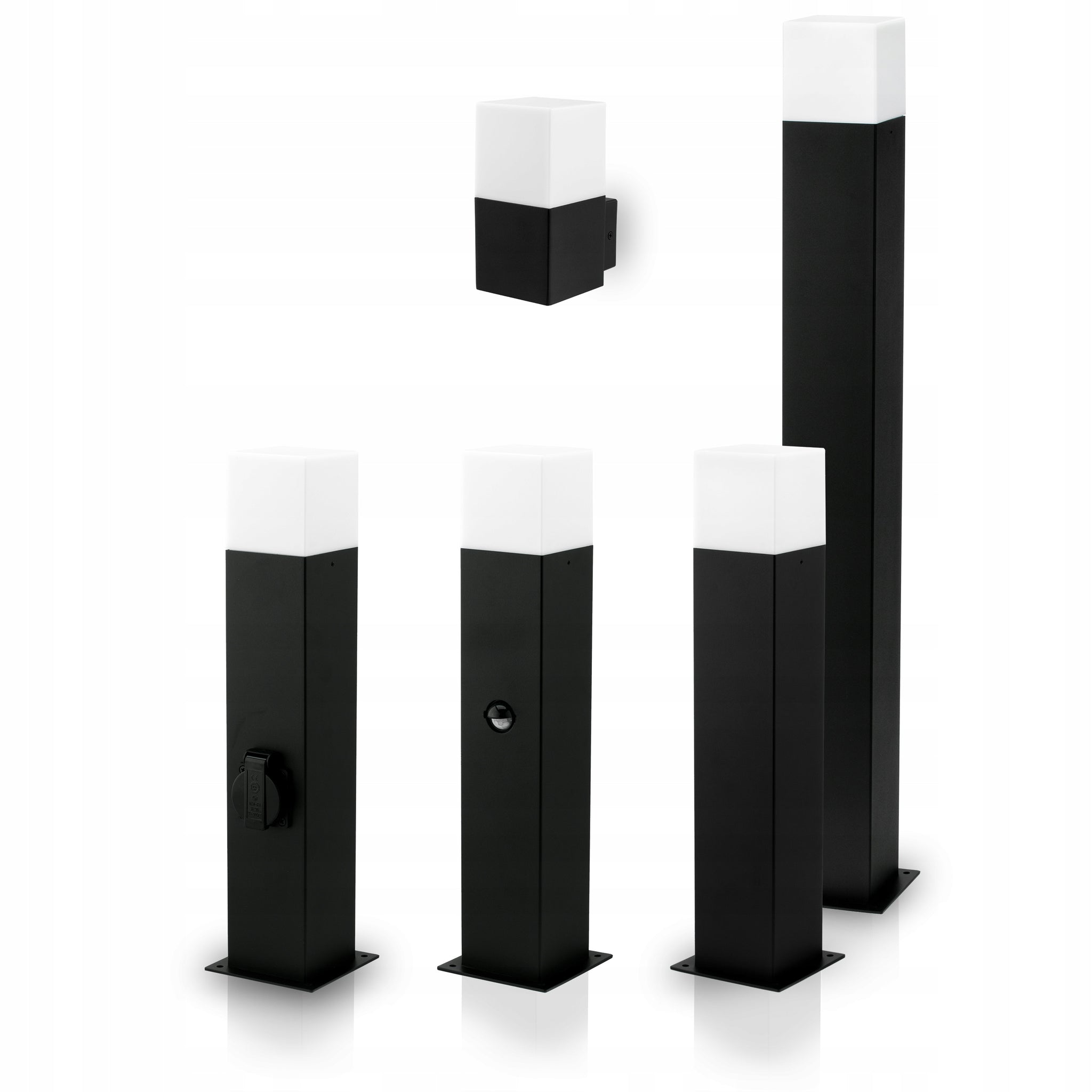 LED sodo šviestuvas - stulpelis 44cm New York + LED lemputė 10W E27