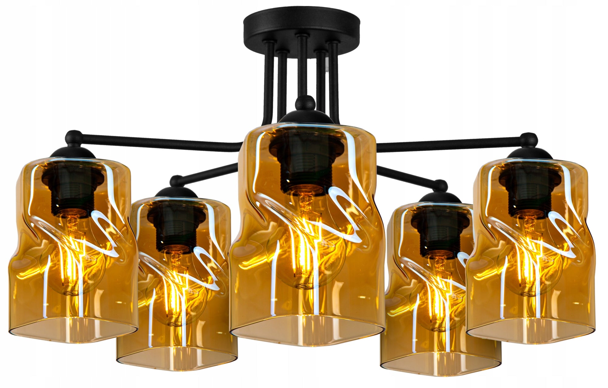 Pakabinamas šviestuvas Glimex Edison Kula E27 5x60W