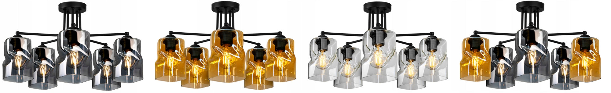 Pakabinamas šviestuvas Glimex Edison Kula E27 5x60W