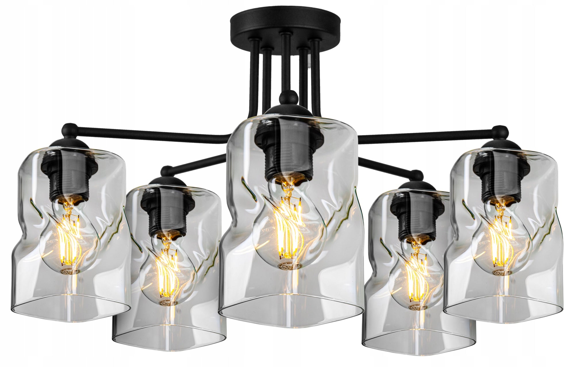 Pakabinamas šviestuvas Glimex Edison Kula E27 5x60W