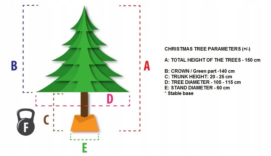 150cm Dirbtinė eglutė