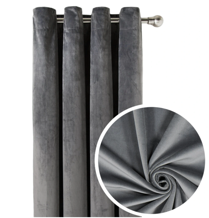 Naktinė užuolaida velvet su žiedais 250 cm x 140 cm 12spalvų