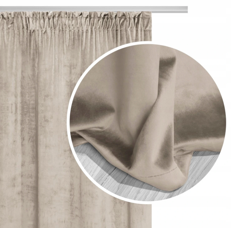 Aksominės-Velvet naktinės užuolaidos 140x270cm