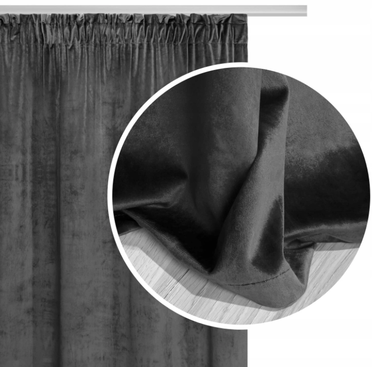 Aksominės-Velvet naktinės užuolaidos 140x270cm