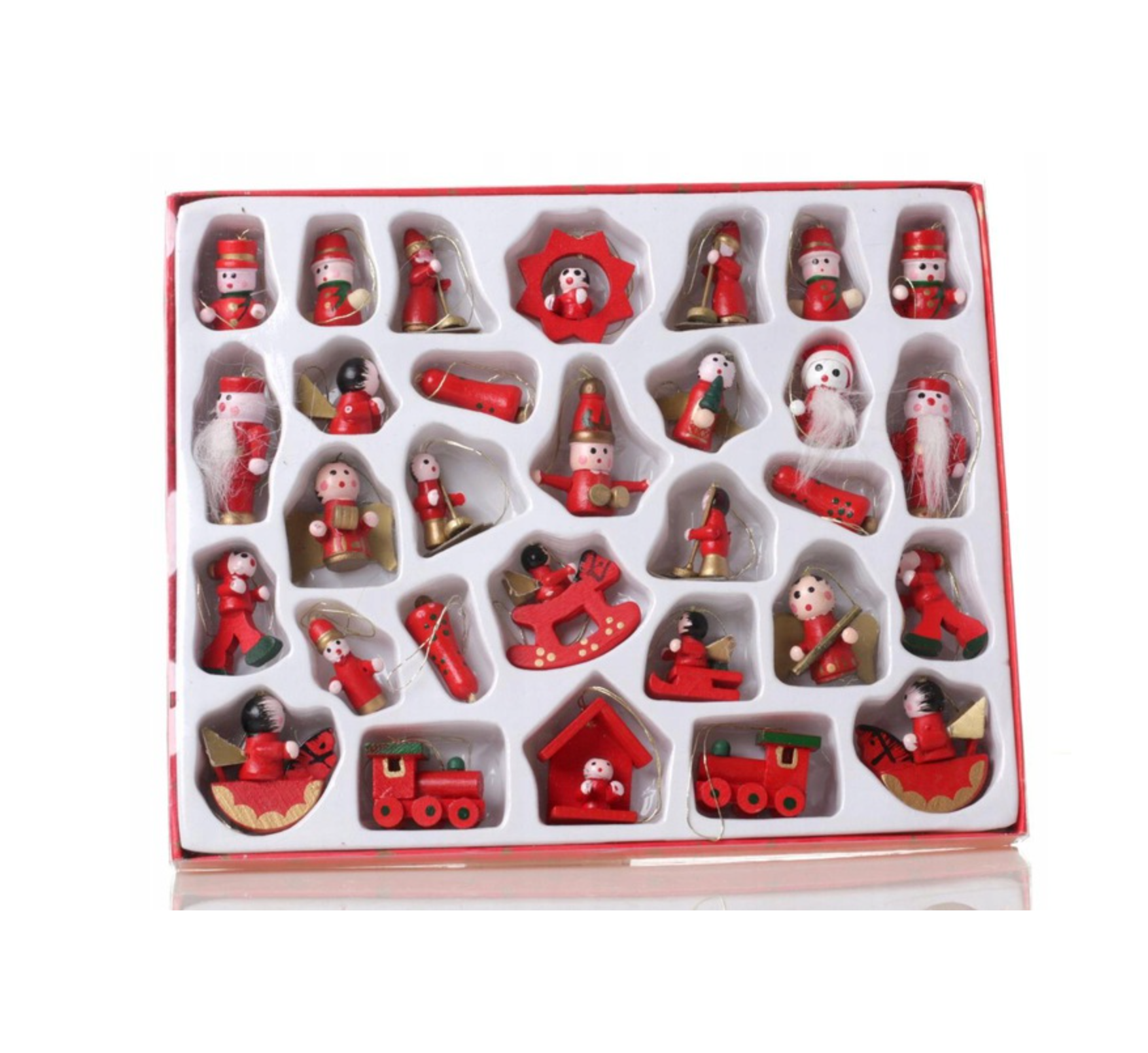 24vnt Vintažiniai Eglutės žaisliukai