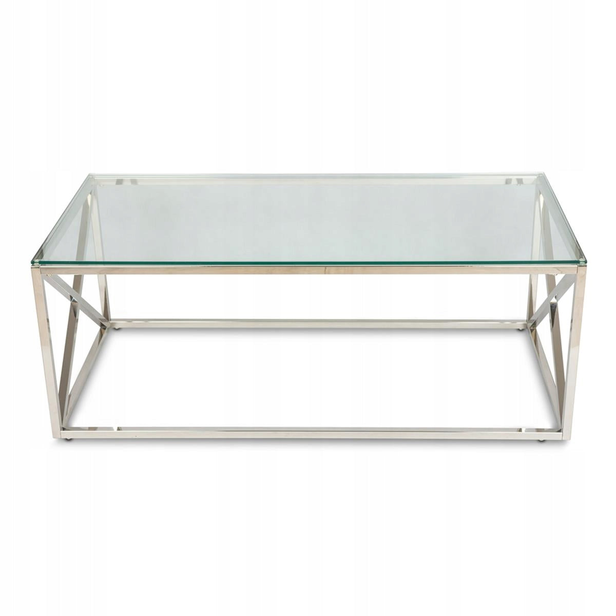 Stiklinis kavos staliukas, 120 cm ilgio