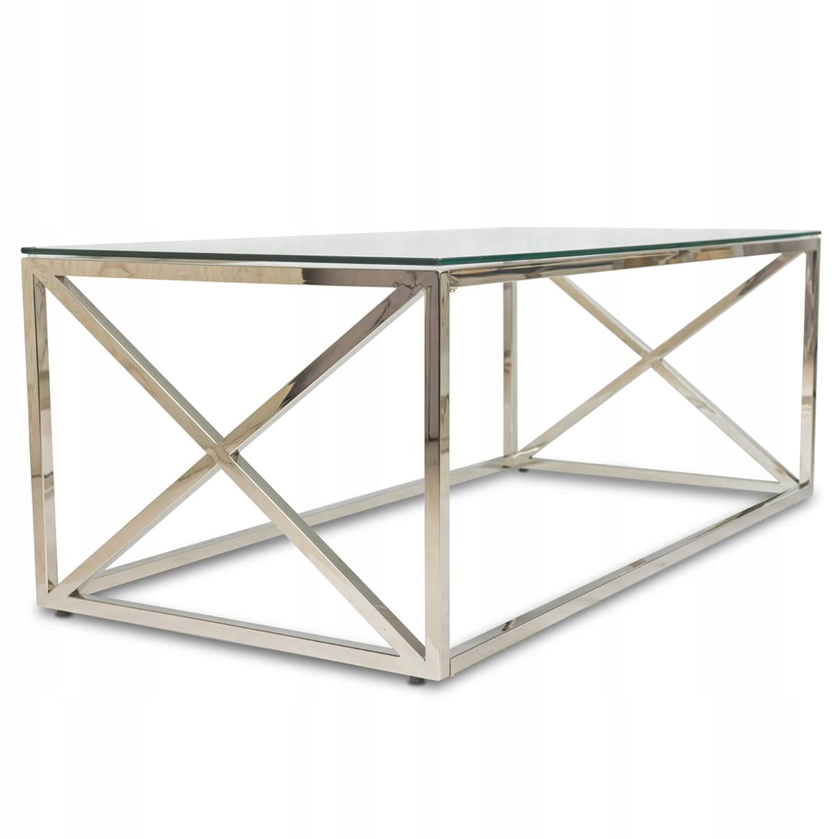 Stiklinis kavos staliukas, 120 cm ilgio