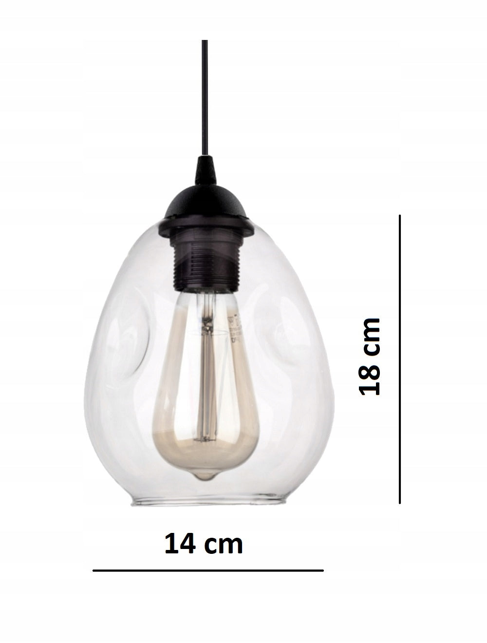 Stiklinis lubų šviestuvas Plafond Chrome
