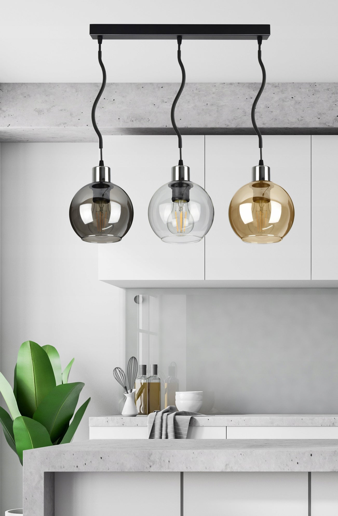 Pakabinamas šviestuvas Luxolar Spline E27 3x60W