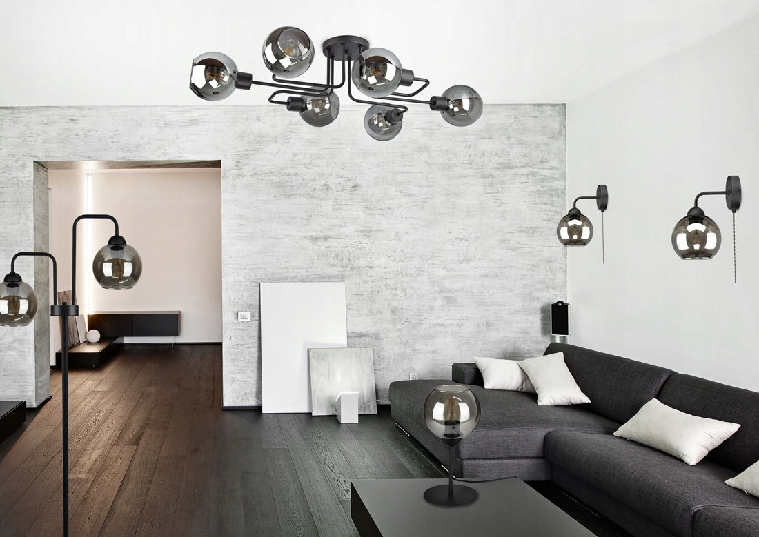 Stiklinis lubinis šviestuvas EDISON KULE