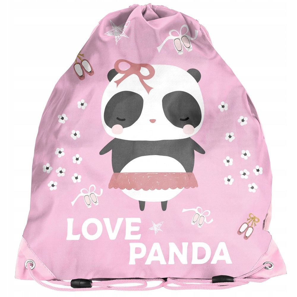 Mokyklinė kuprinė Paso su priedais / panda