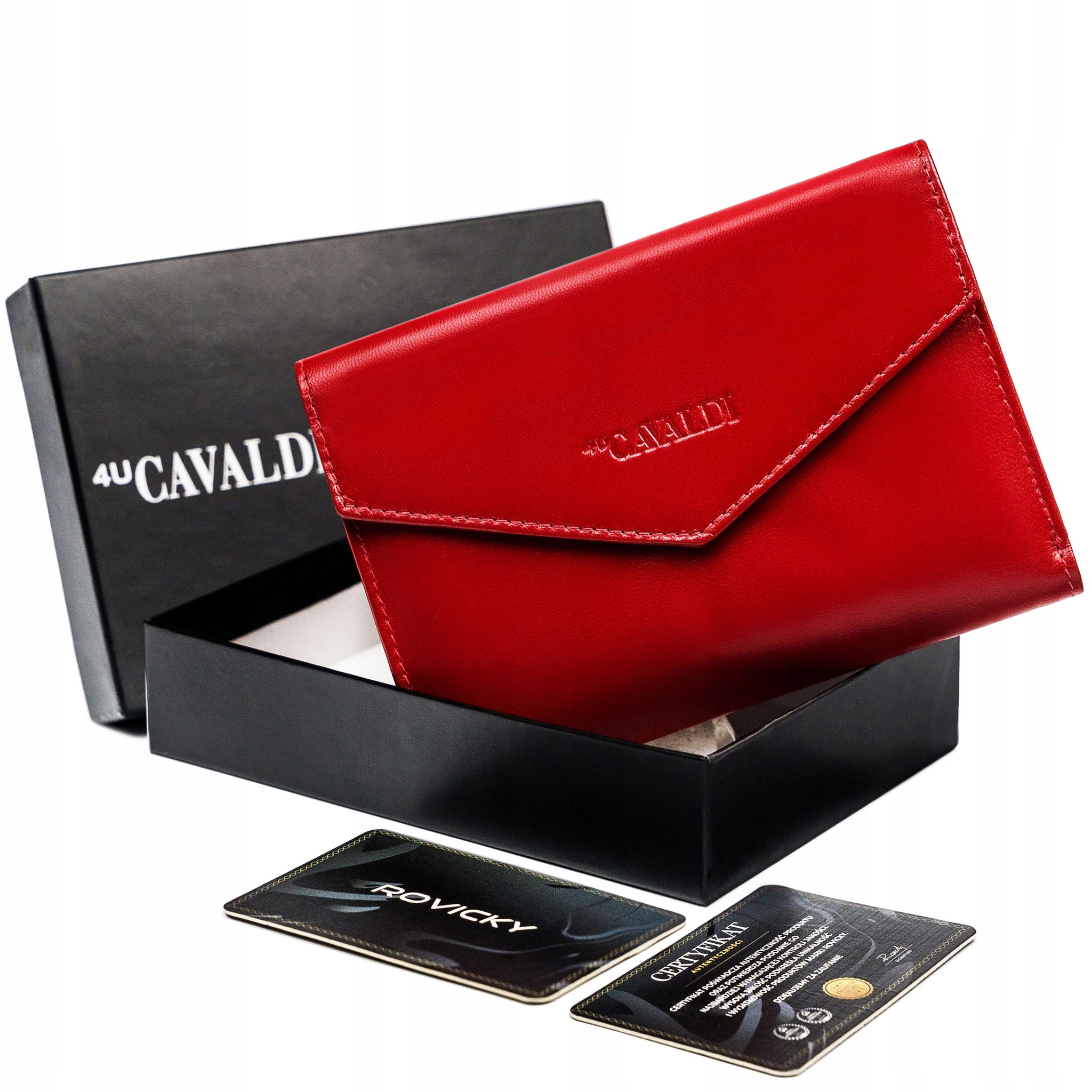 Didelė moteriška odinė piniginė (raudona)