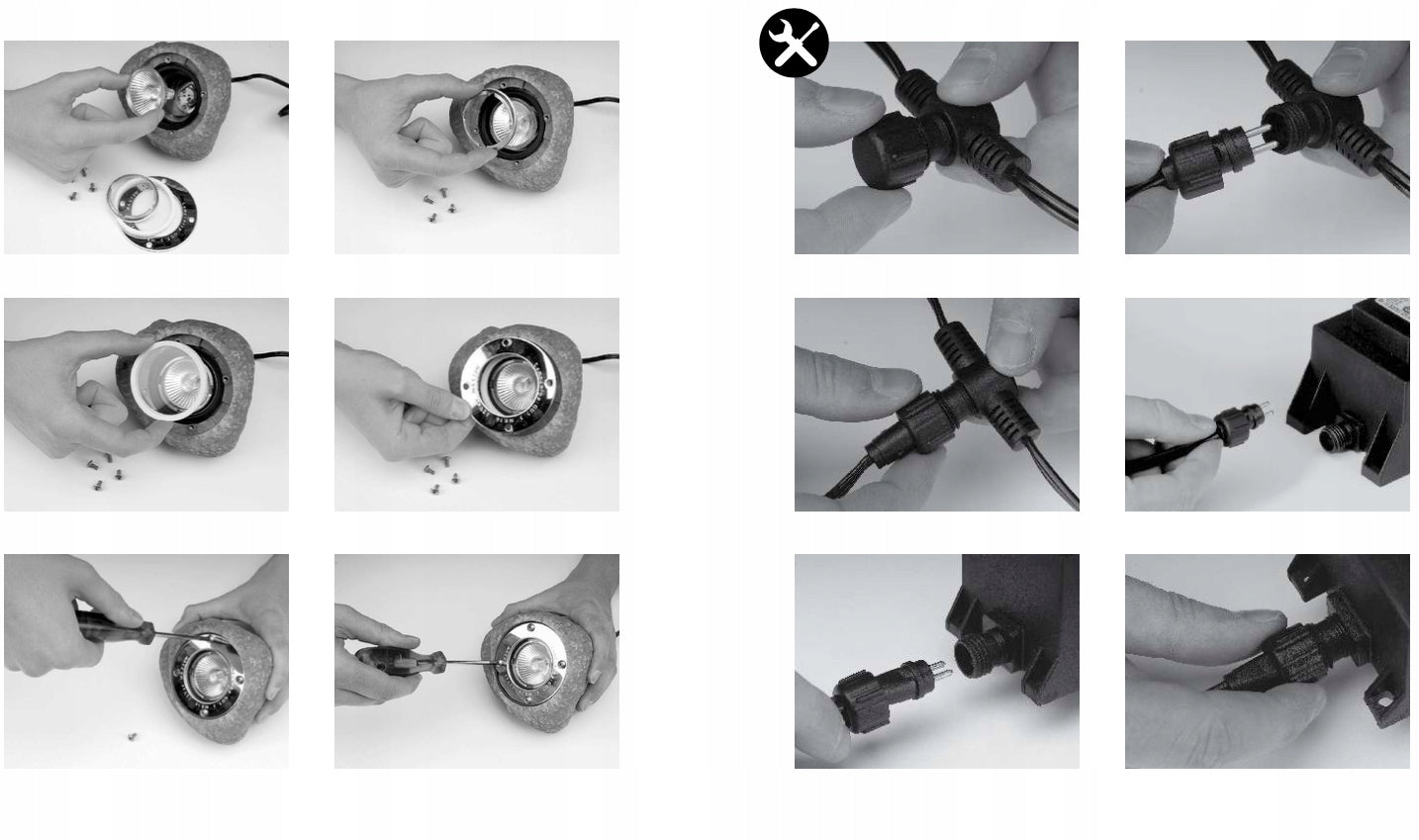 LED sodo prožektorius, IP68 12V AC/DC