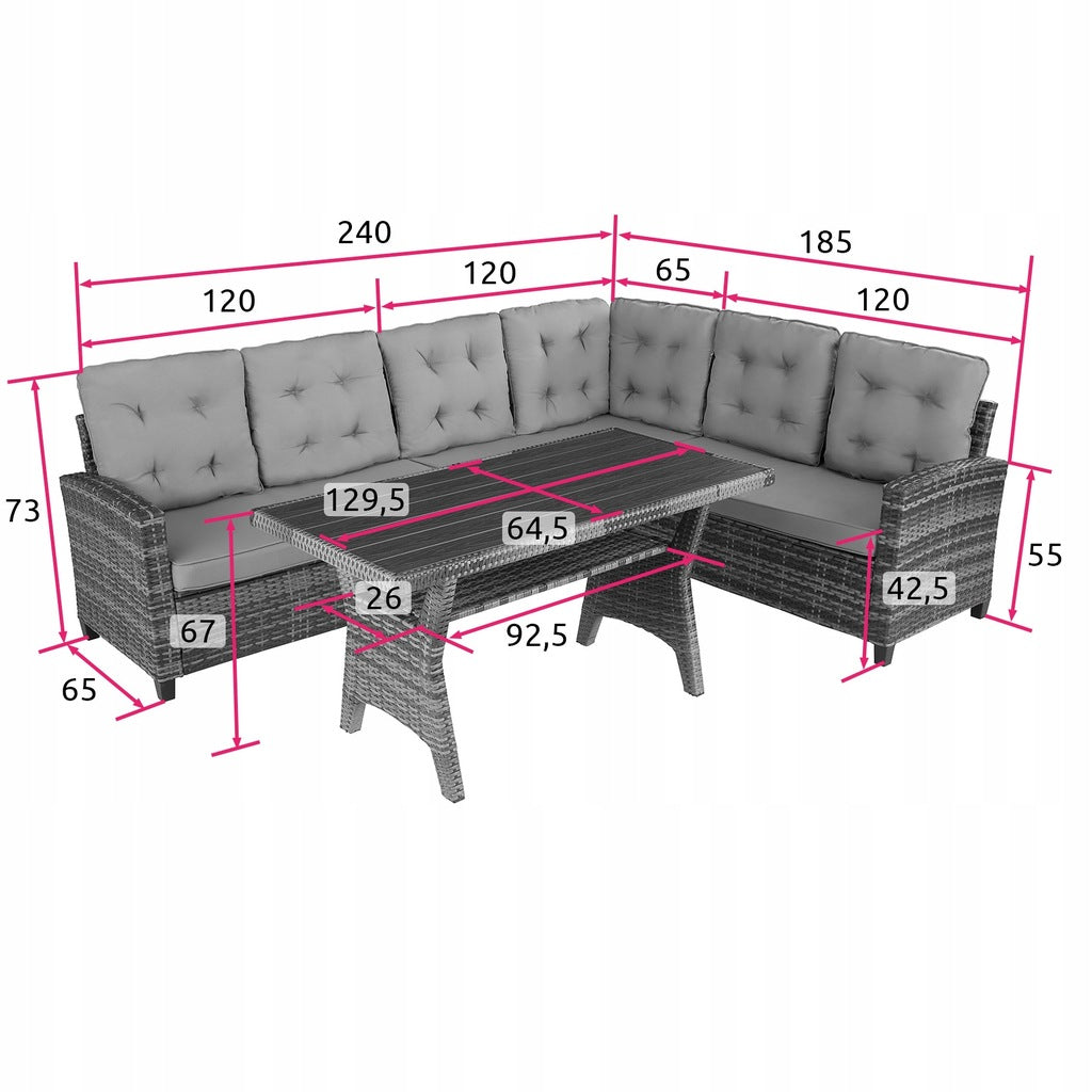 Sodo baldų komplektas Catania