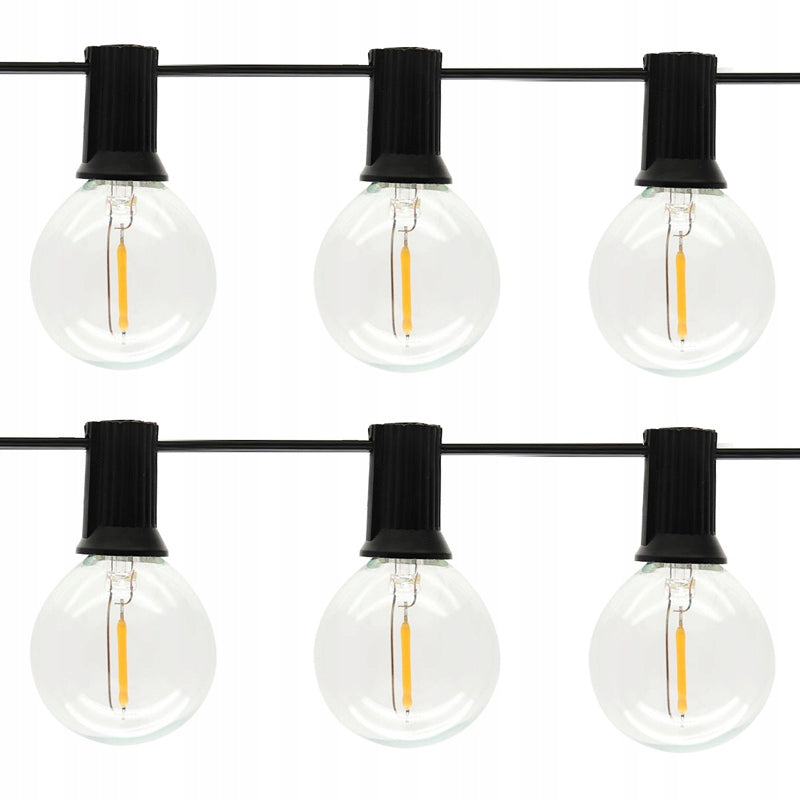 Girliandos, sodo lempos su 25 3W lemputėmis + saulės baterija