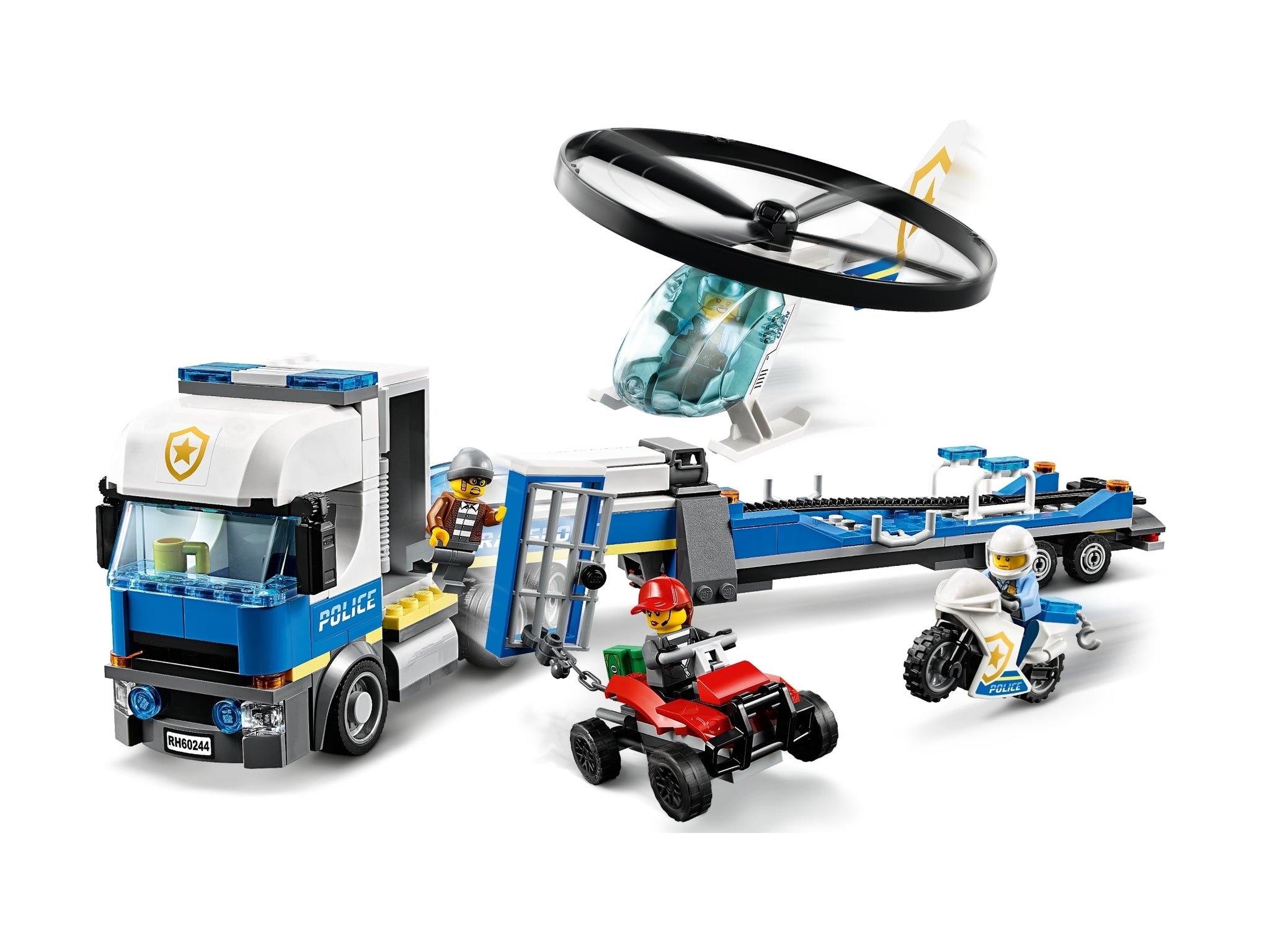 LEGO City 60244 policijos sraigtasparnio transportas 5+