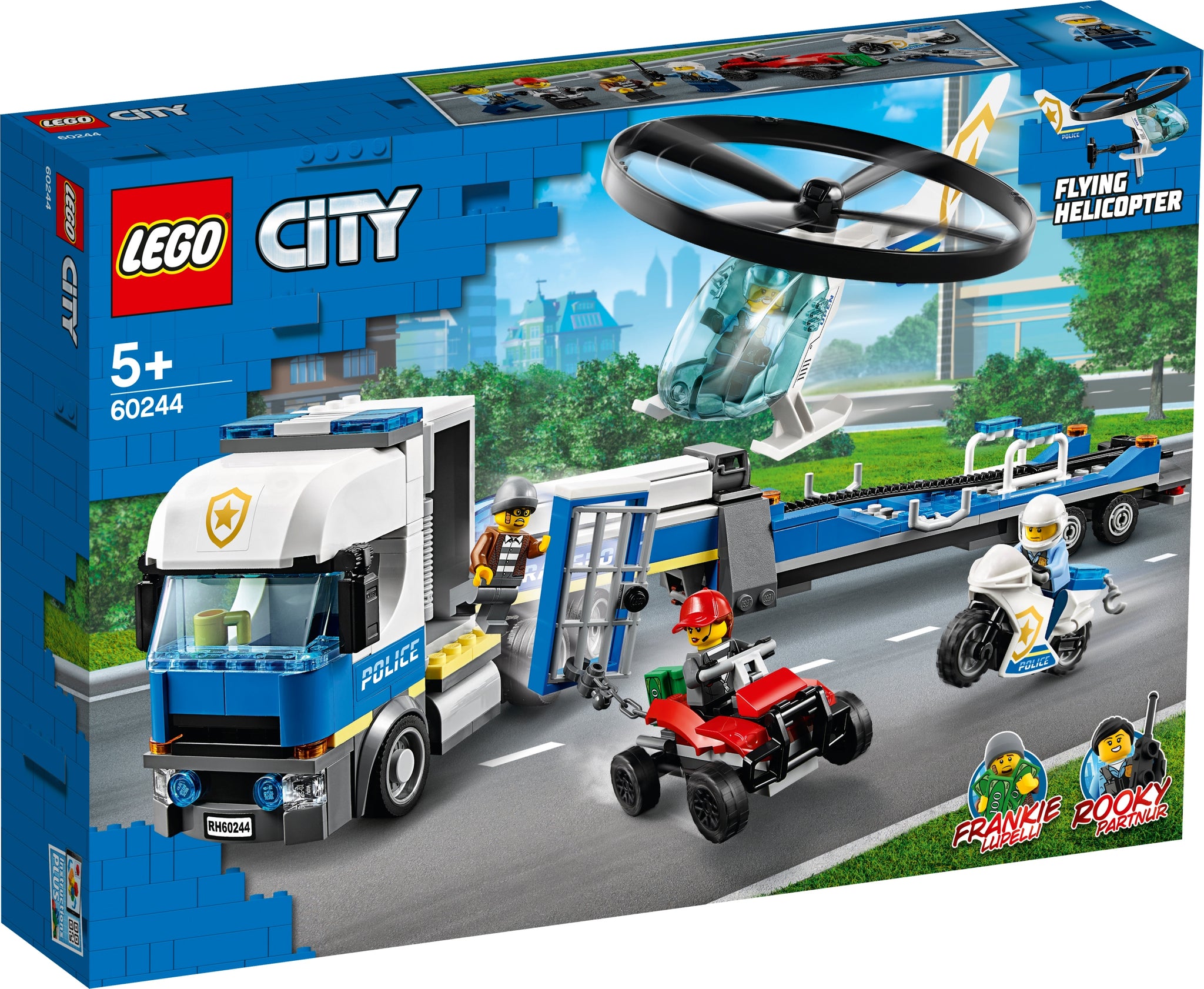 LEGO City 60244 policijos sraigtasparnio transportas 5+