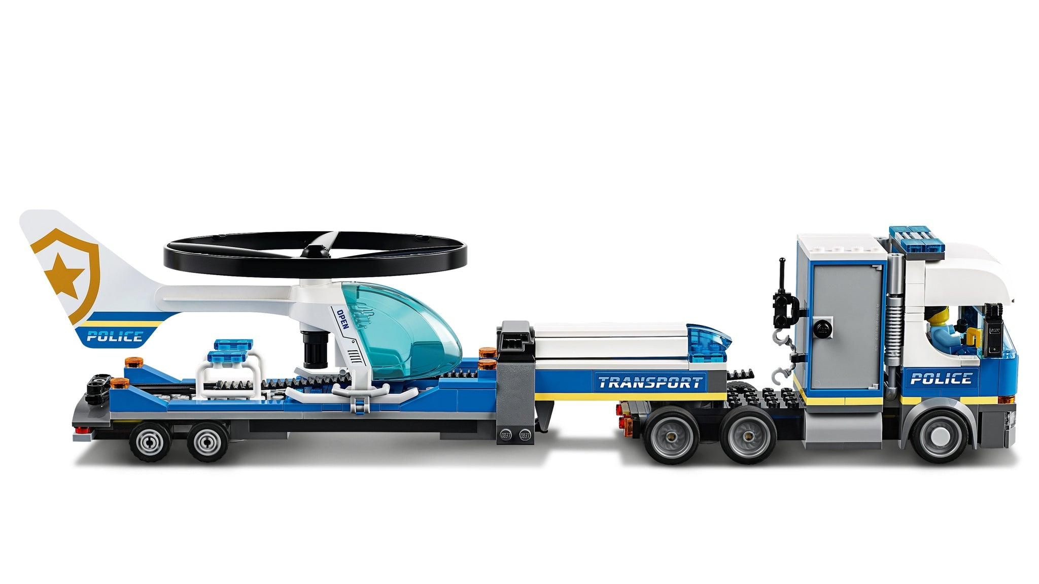 LEGO City 60244 policijos sraigtasparnio transportas 5+