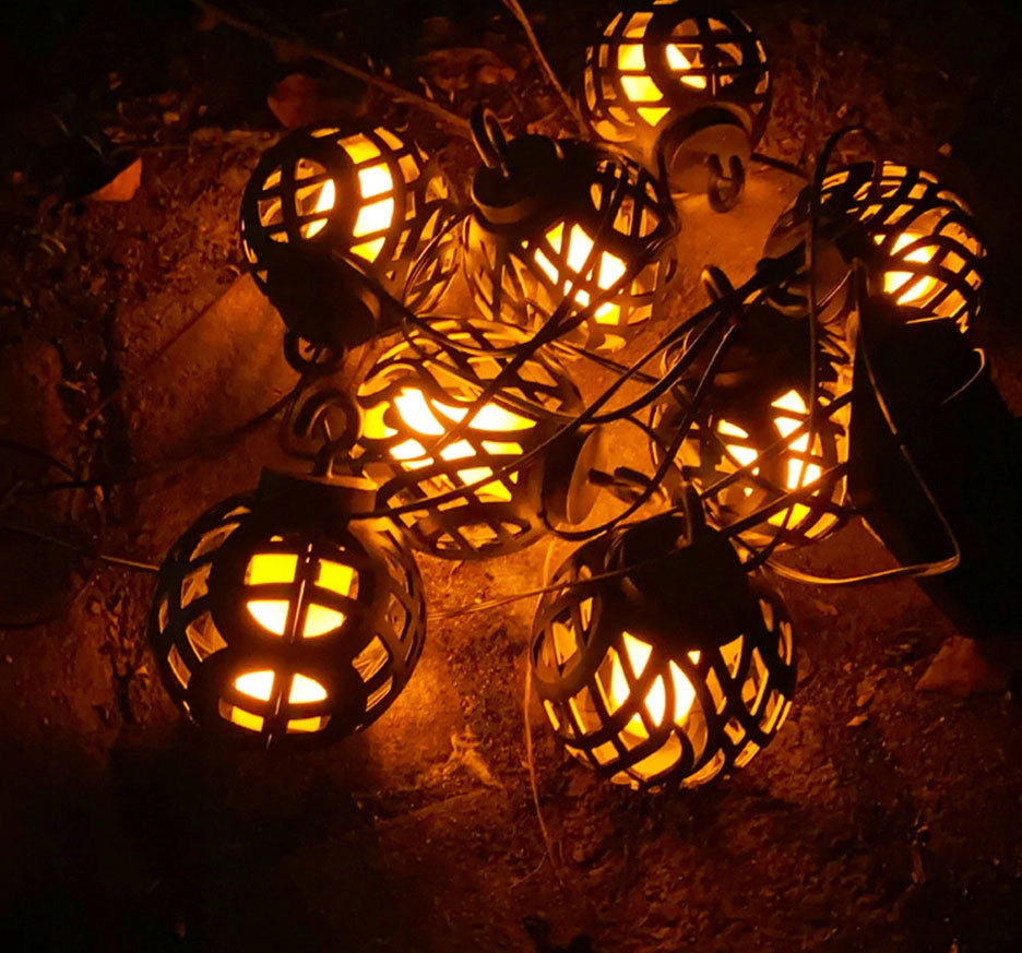 Sodo girlianda POLIFACH 500 cm + saulės baterija