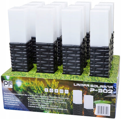 12 vnt., stulpelis P-302 su saulės baterija